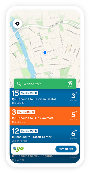 Image of the Transit app on a phone