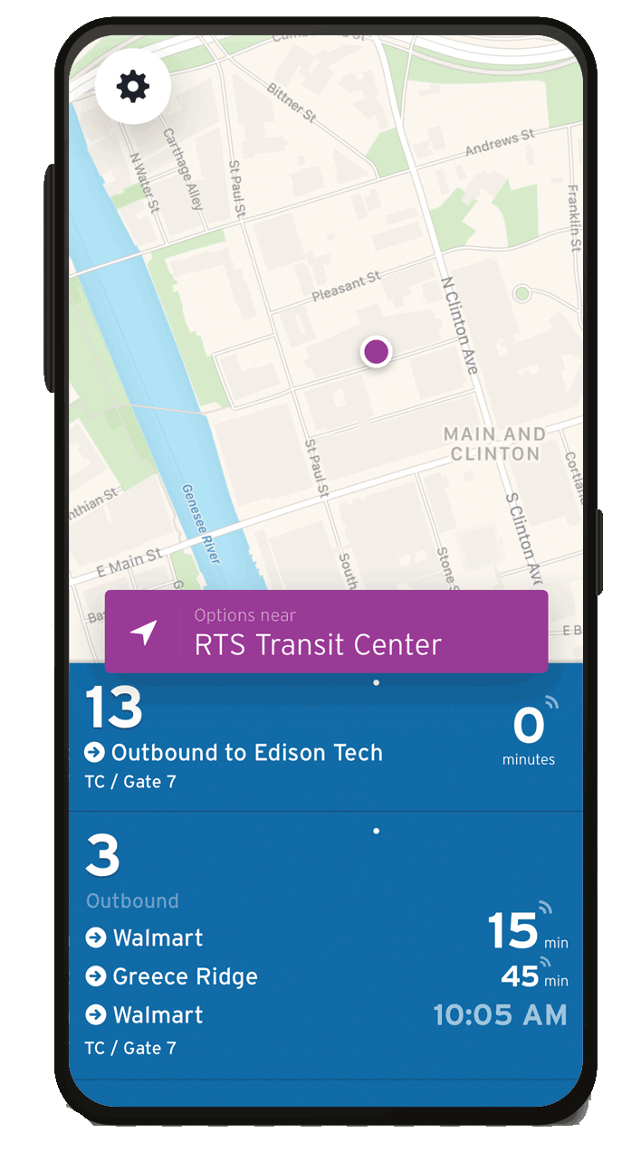 Image of the Transit app on a phone